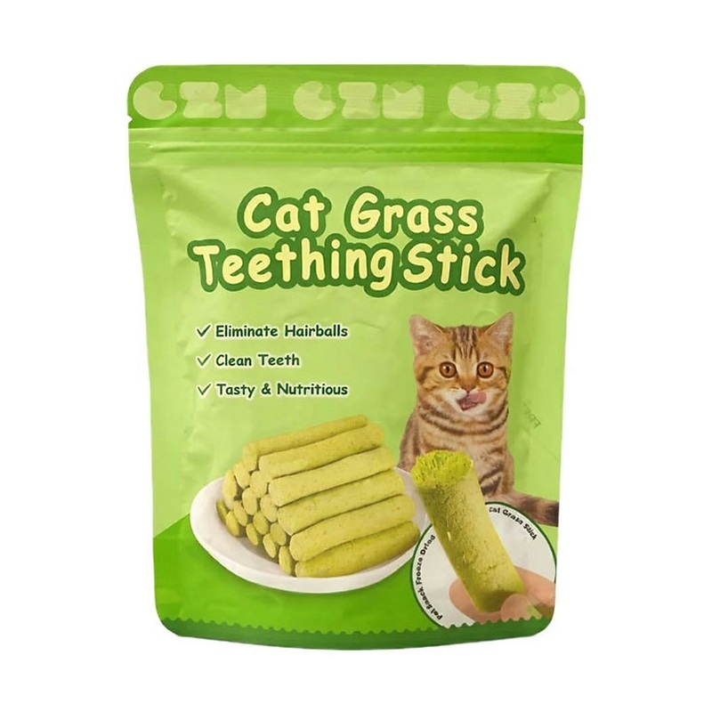 تشویقی گربه سی زد ام با طعم مرغ Cat Grass Teething Stick وزن 30 گرم