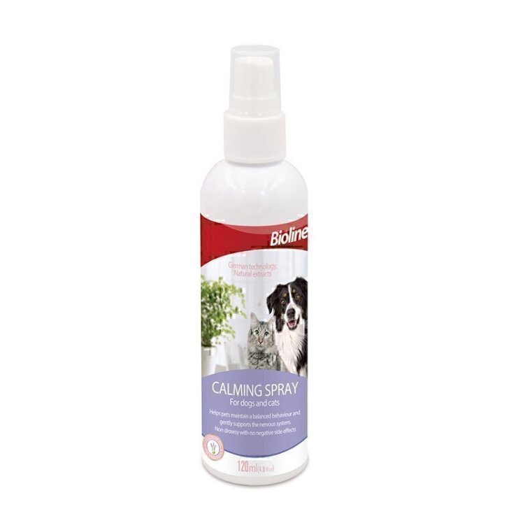 اسپری آرام کننده گربه و سگ بایولاین Bioline Calm & Soothes Nerves Pet Spray حجم 120 میلیلیتر