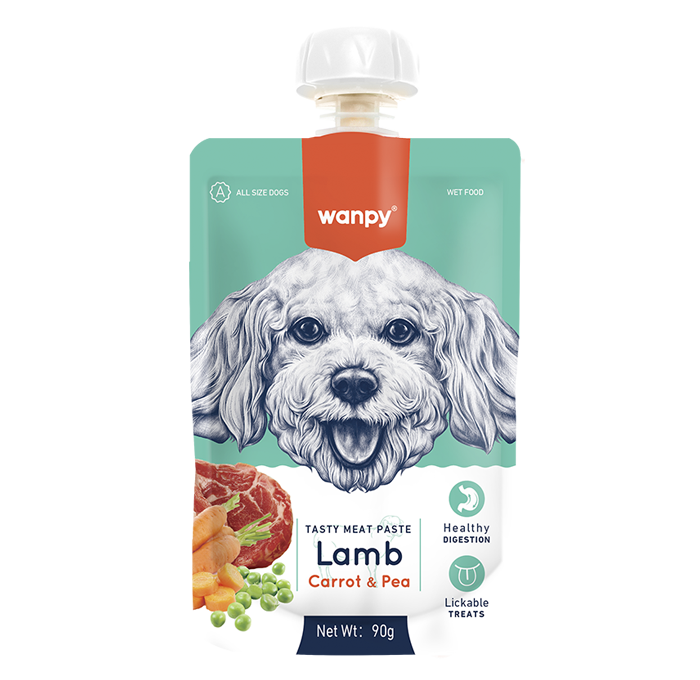 پودینگ سگ ونپی با طعم گوشت بره و هویج Wanpy Tasty Meat Paste وزن 90 گرم