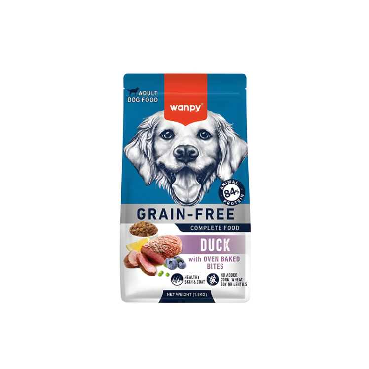 غذای خشک سگ ونپی با طعم اردک Wanpy Complete Dog Food وزن 1.5 کیلوگرم