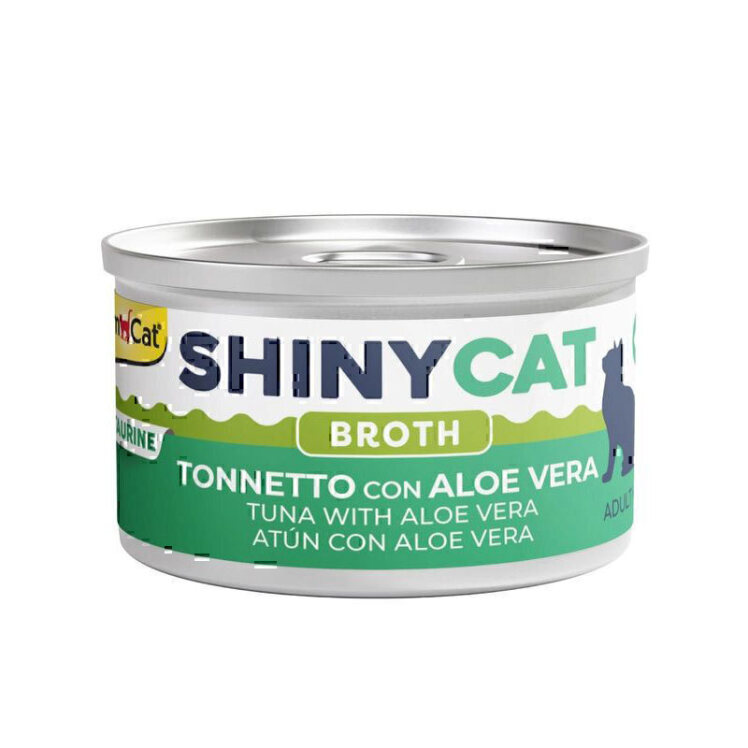 کنسرو غذای گربه جیم کت با طعم ماهی تن با آلوئه ورا در سس GimCat ShinyCat وزن 70 گرم