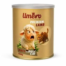  کنسرو پته گربه بالغ با طعم بره و اسپیرولینا umero اومرو 800 گرم 
