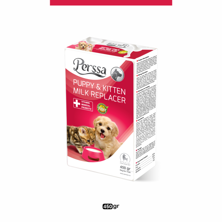 شیر خشک سگ و گربه پرسا مدل Milk Replacer وزن 450 گرم