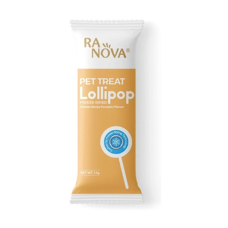  # تشویقی آبنباتی گربه رانووا با طعم کدو Ranova Delicious Pumpkin Lollipops for Cats بسته 1 عددی 
