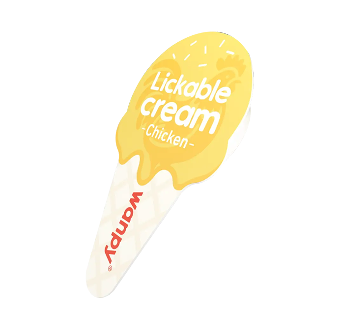 بستنی قاشقی گربه ونپی با طعم مرغ سفارش اروپا Wanpy Lickable Cream وزن 16 گرم