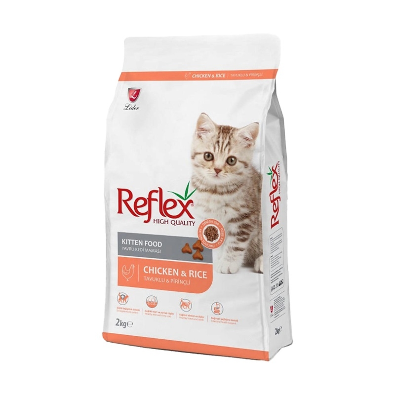 غذای خشک بچه گربه رفلکس Reflex Kitten Chicken & Rice وزن 2 کیلوگرم