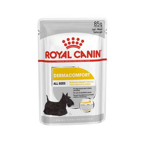 پوچ سگ رویال کنین درماکامفورت Royal Canin Dermacomfort وزن 85 گرم