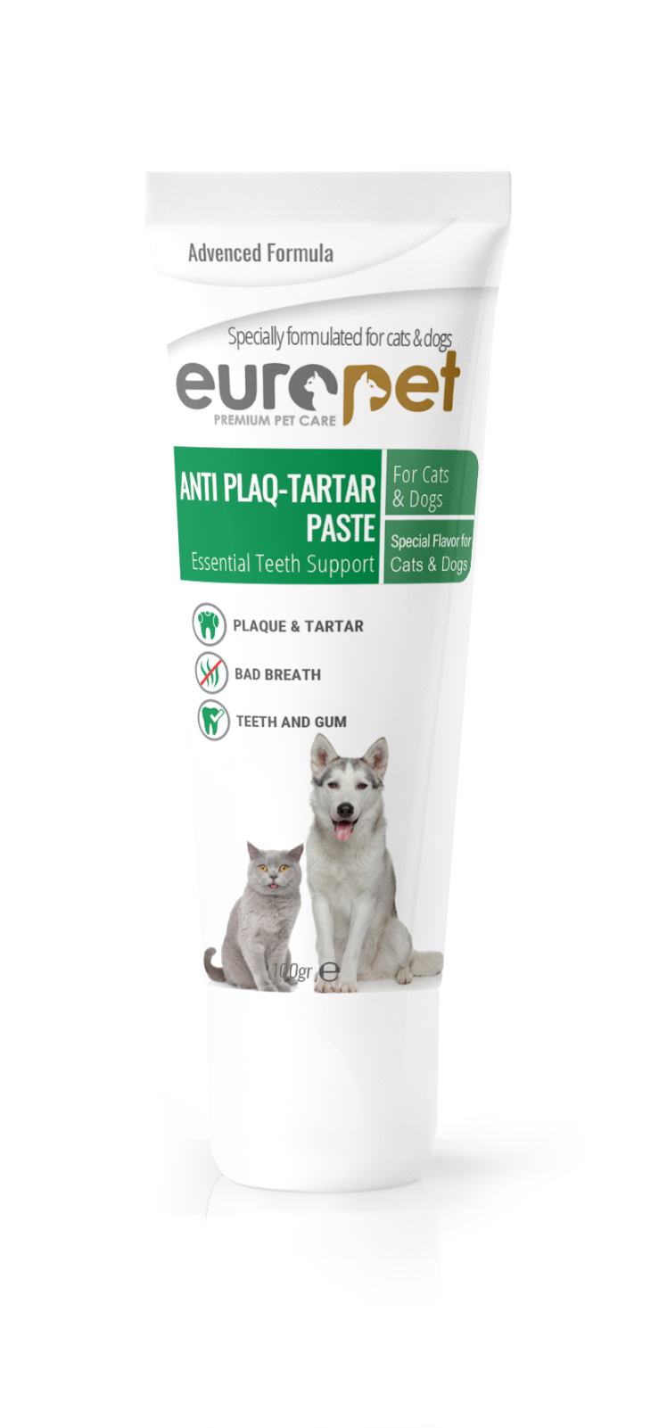 خمیر دندان ضد پلاک دندانی - تارتار یوروپت مخصوص گربه و سگ Europet Anti Plaq - Tartar Paste وزن 100 گرم