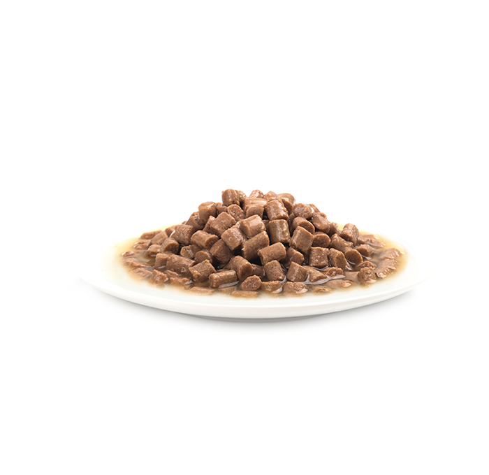 کنسرو گربه ونپی چانک در سس با طعم گوشت گاو WANPY Chunks In Gravy Beef وزن 375 گرم