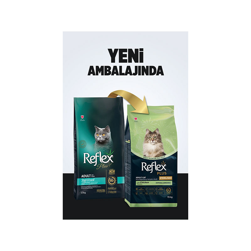 غذای خشک گربه عقیمشده رفلکس پلاس Reflex Plus Sterilised with Chicken وزن 500 گرم