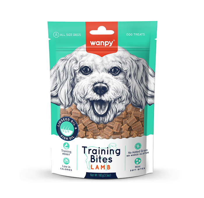 تشویقی سگ ونپی با طعم گوشت بره Wanpy Training Bites وزن 100 گرم