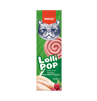 تشویقی آبنباتی گربه ونپی مدل Freeze Dried Lollipops Cranberry
