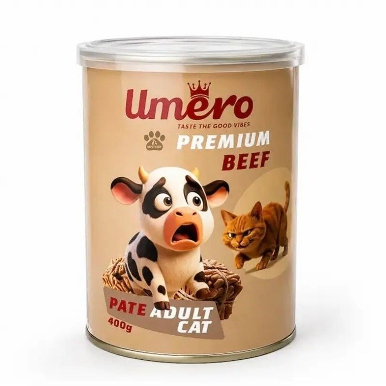  کنسرو گربه بالغ اومرو (Umero) پته با طعم گوشت – ۴۰۰ گرمی 