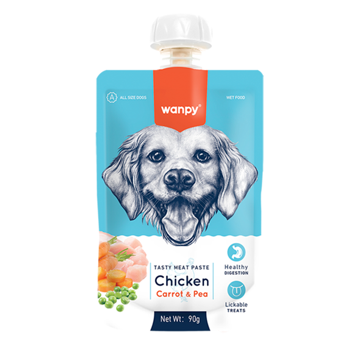 پودینگ سگ ونپی با طعم مرغ و هویج Wanpy Tasty Meat Paste وزن 90 گرم