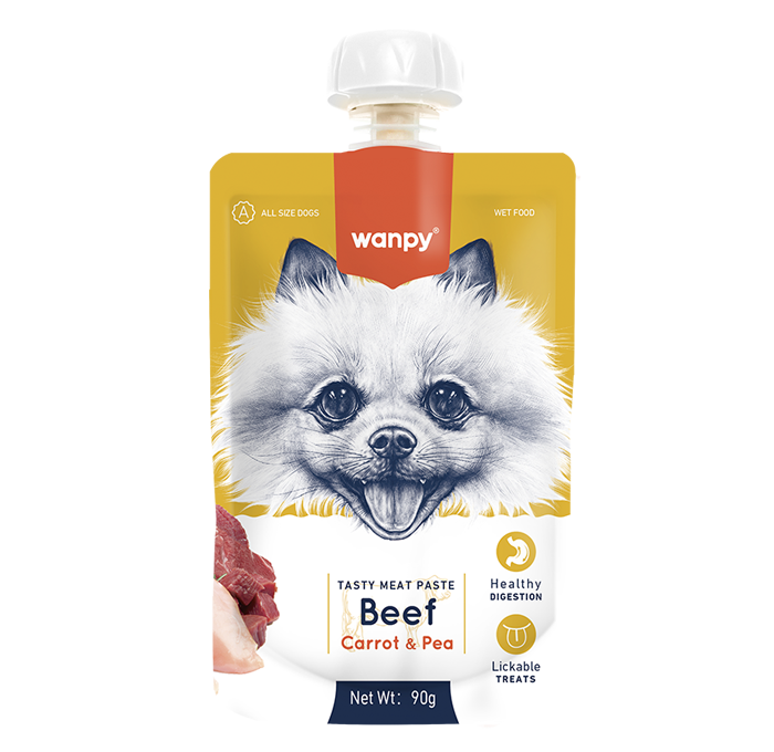  پودینگ سگ ونپی با طعم گوشت گوساله و هویج Wanpy Tasty Meat Paste وزن 90 گرم 