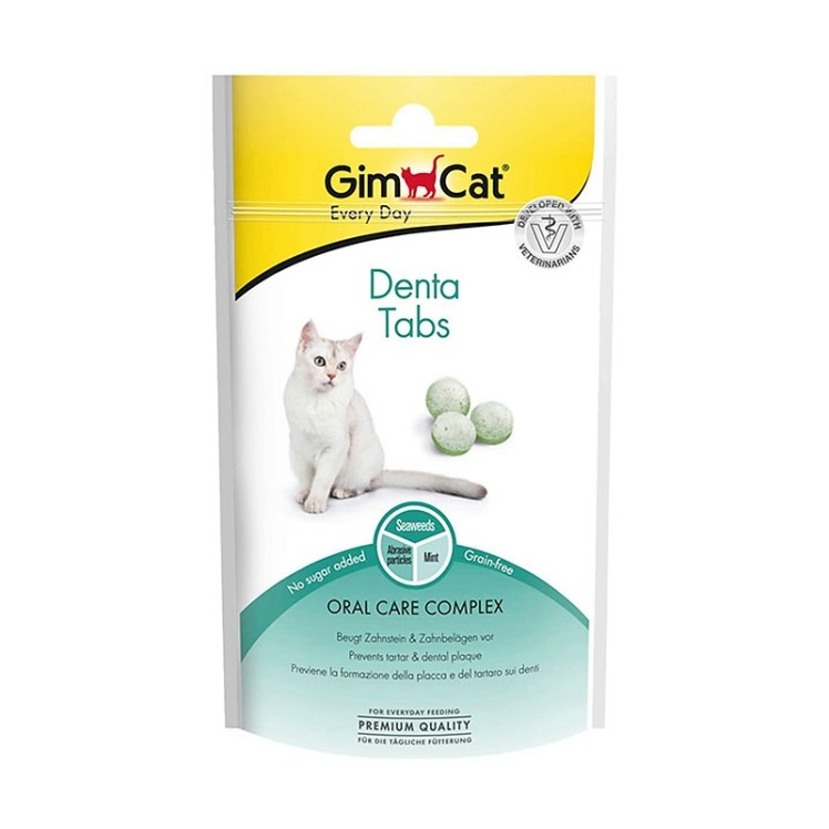 قرص مراقبت از دندان گربه جیم کت GimCat Denta Tabs وزن 40 گرم