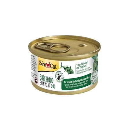  کنسرو غذای گربه جیم کت با طعم ماهی تن و کدو GimCat Tuna Fillet & Courgette وزن ۷۰ گرم 