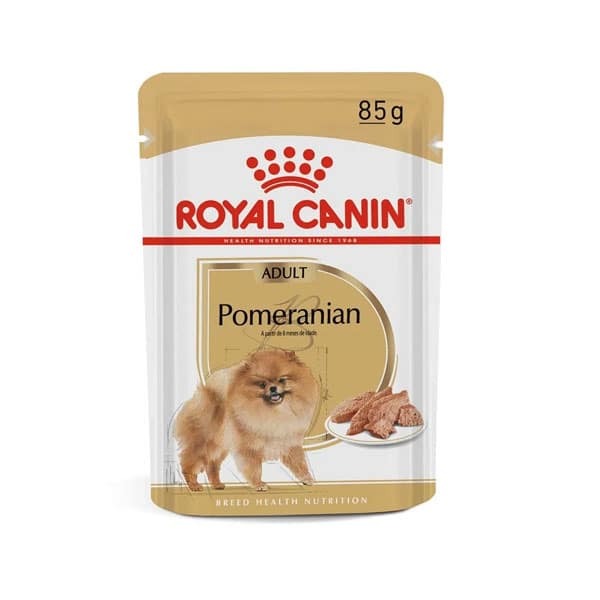 پوچ سگ بالغ رویال کنین پامرانین ادالت Royal Canin Pomeranian Adult وزن 85 گرم