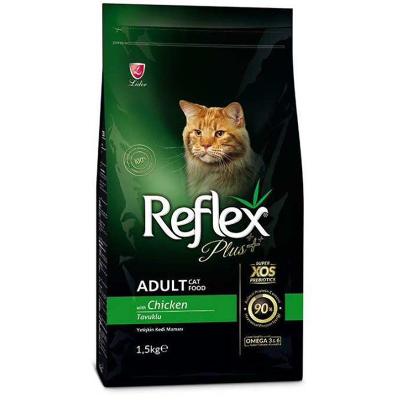  غذای خشک گربه بالغ با طعم مرغ رفلکس پلاس Reflex Plus Adult Chicken وزن 1.5 کیلوگرم 