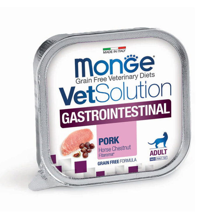 غذای کاسه ای درمان مشکلات گوارشی گربه مونژه Monge VetSolution Gastrointestinal Feline 