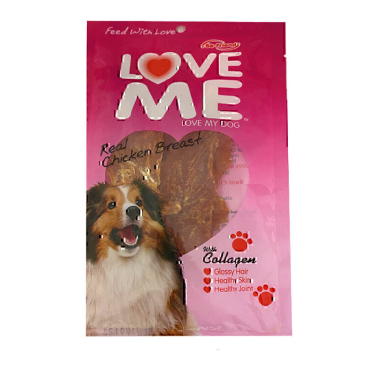 تشویقی سگ لاو می با طعم گوشت مرغ Love Me Chicken Jerky وزن 60 گرم