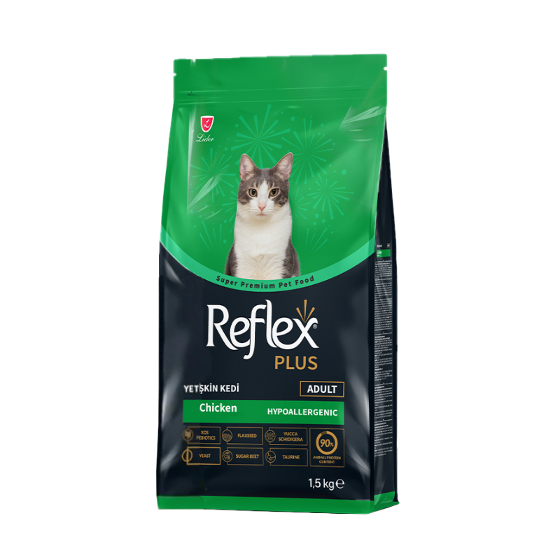  غذای خشک گربه بالغ با طعم مرغ رفلکس پلاس Reflex Plus Adult Chicken وزن 1.5 کیلوگرم 
