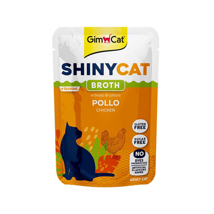 پوچ گربه جیم کت با طعم مرغ GimCat ShinyCat وزن 70 گرم