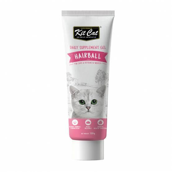 خمیر رفع گلوله مویی گربه کیت کت Kit Cat Hairball Daily Supplement Gel وزن 120 گرم